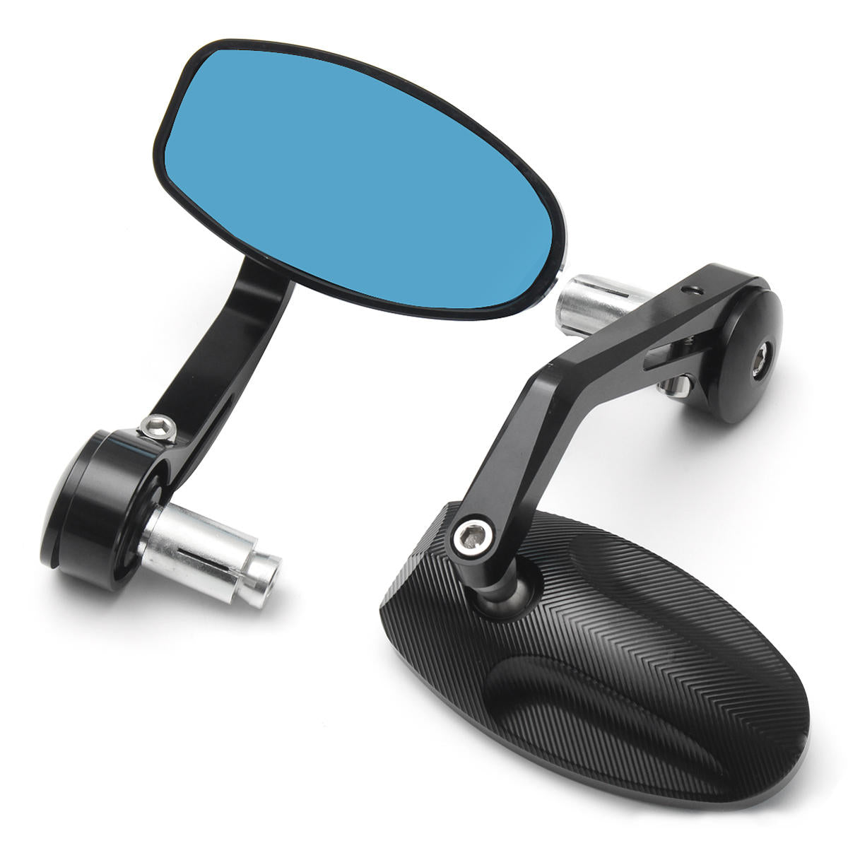 Motorcycle Bar End Rearview Side Mirrors For 7/8inch 22mm Handlebar Moped Dirt Bike