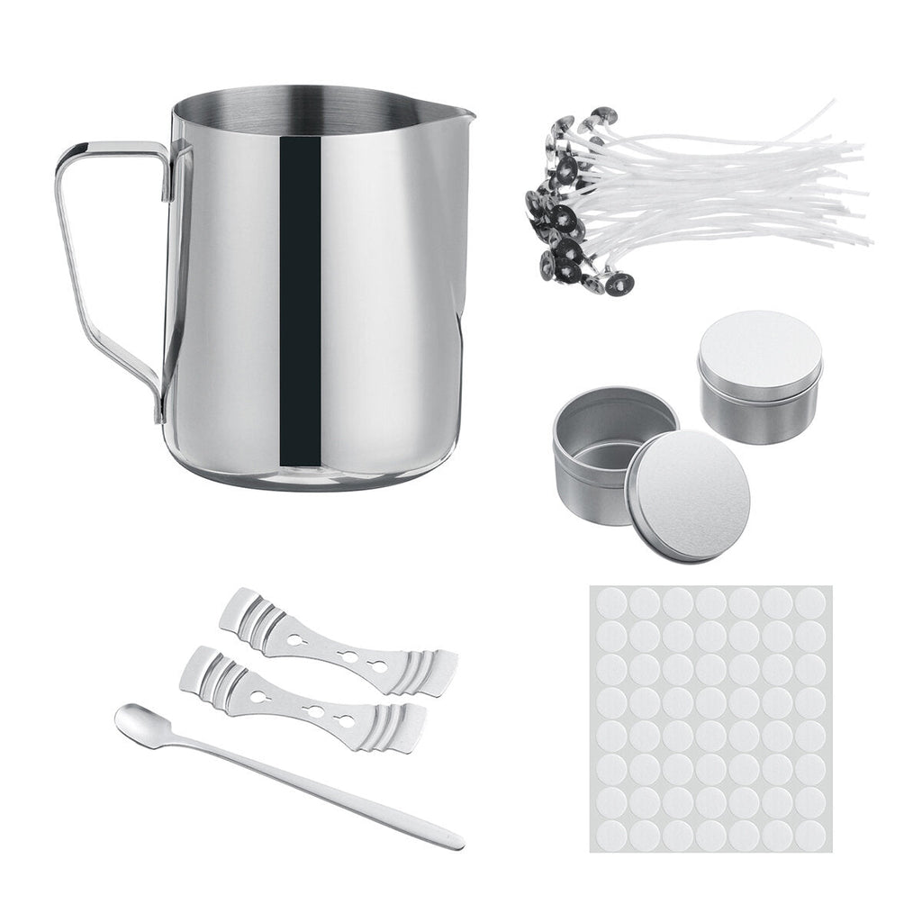 DIY Candle Making Kit Candles Craft Tool Set Pouring Pot Wicks Wax Mould Kit