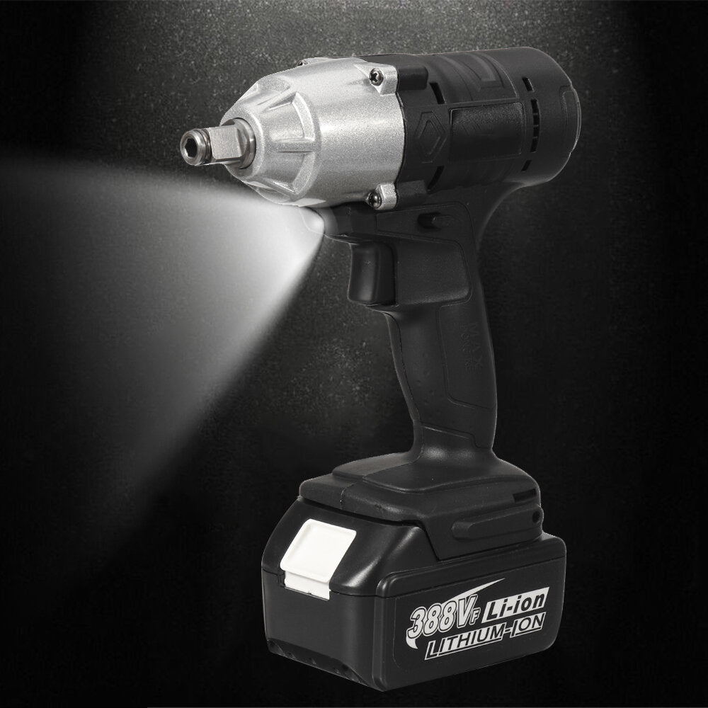 588N.M 1/2" LED Cordless Electric Impact Wrench Drivers Tool W/ None/1/2 Battery Also For Makita 18V Battery