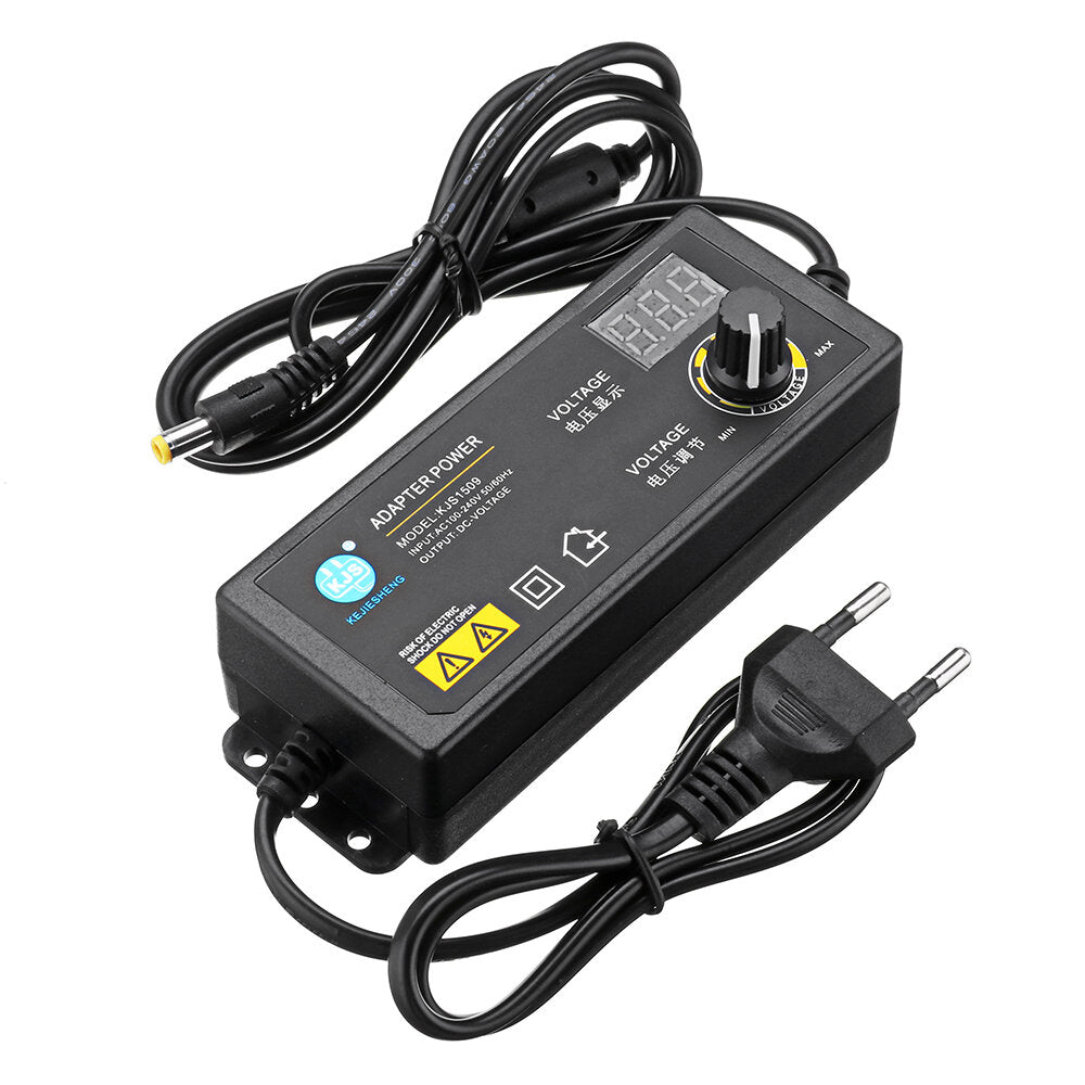 3-12V 5A Power Adapter Adjustable Voltage Adapter LED Display Switching Power Supply
