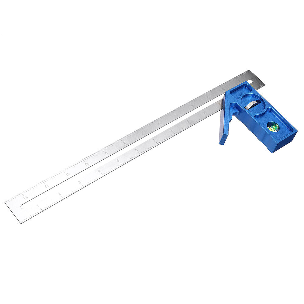 350mm Adjustable Angle Ruler 45 Degree 90 Degree Stopper Metric Scale Aluminum Alloy Stainless Steel Square For Home DIY Woodworking Tools