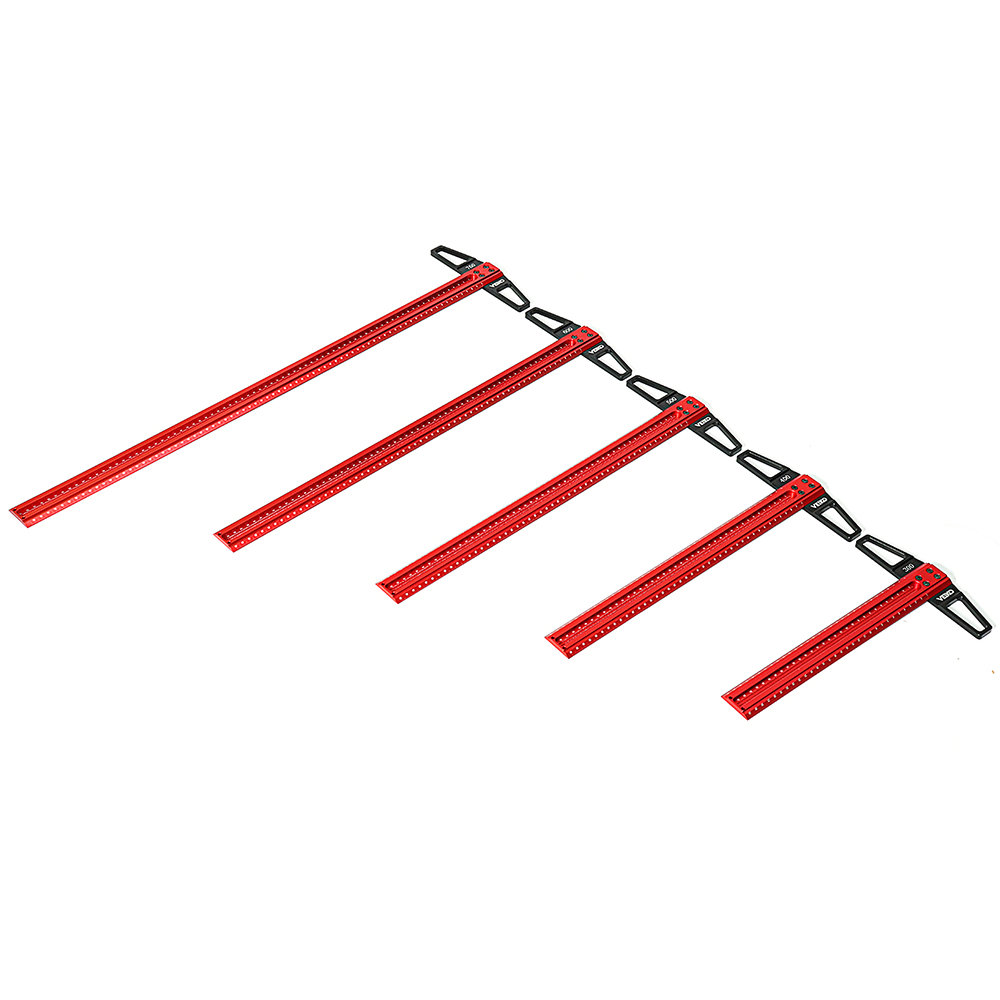 TS Precision Woodworking Line Scriber T-Ruler, Aluminum Alloy, 300-760mm, Durable Marking Gauge for Hole Positioning