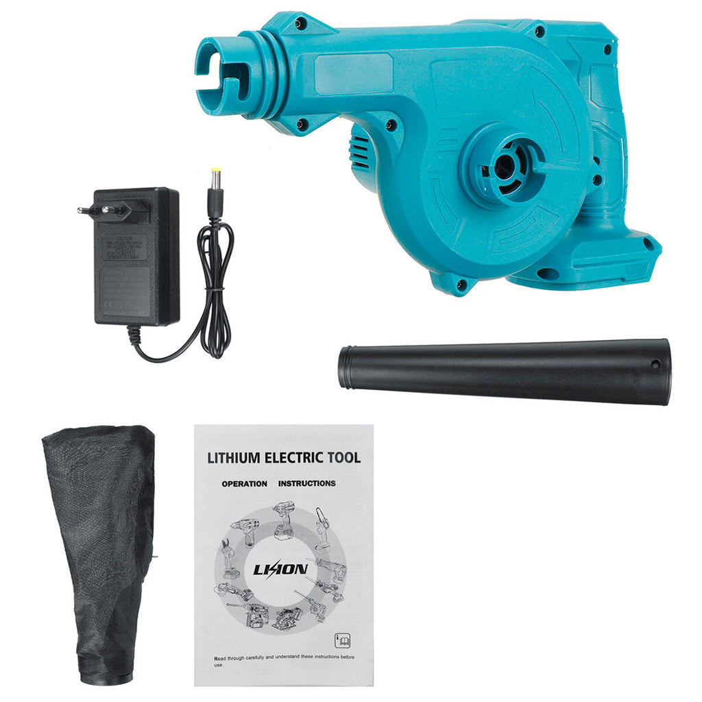 2200W 2-In-1 2.4Ah Home Car Electric Air Blower Vacuum Dust Sustion Collector Leaf Blower 24000mah Battery For Makiita