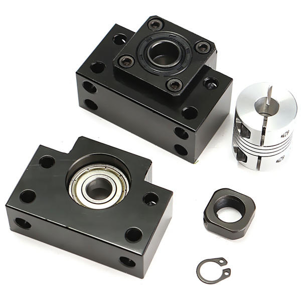 400mm Ball Screw with BK12 BF12 Supports and 6.35x10mm Coupler for CNC