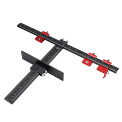 Aluminum Alloy Cabinet Hardware Jig Fixture 4MM+5MM Punching Locator Woodworking Drill Positioning Guide T-ruler