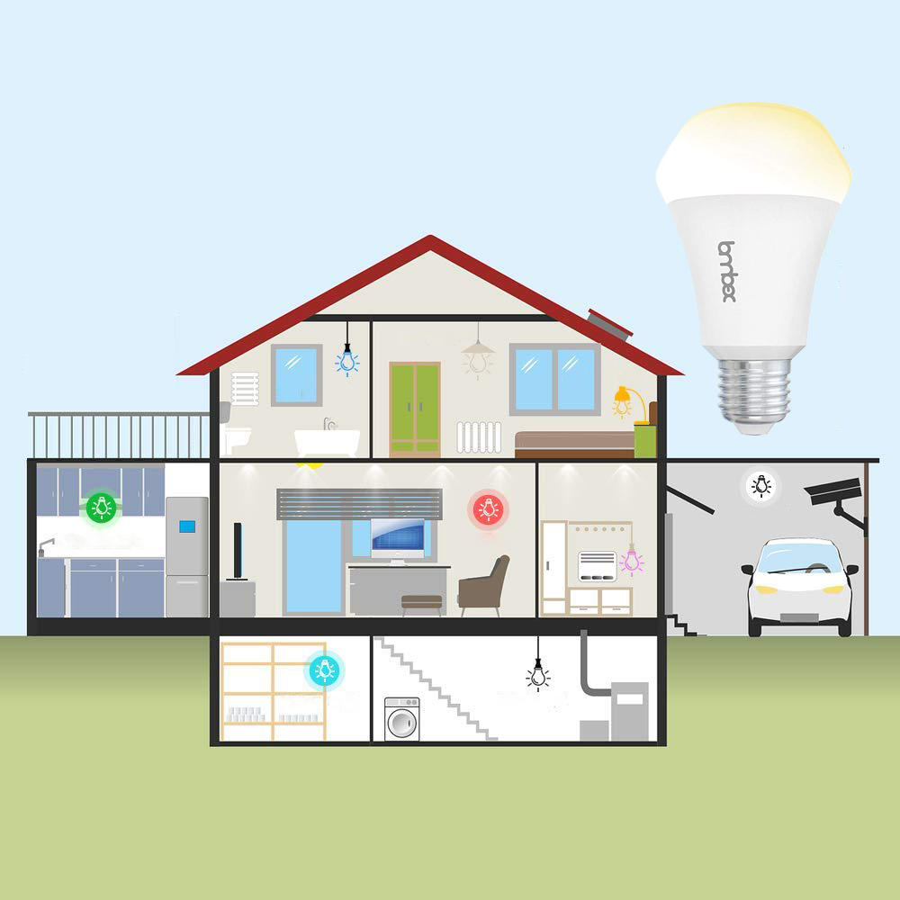 E27 10W Dimmable Warm White To Daylight WIFI APP Control Smart LED Light Bulb AC110-255V