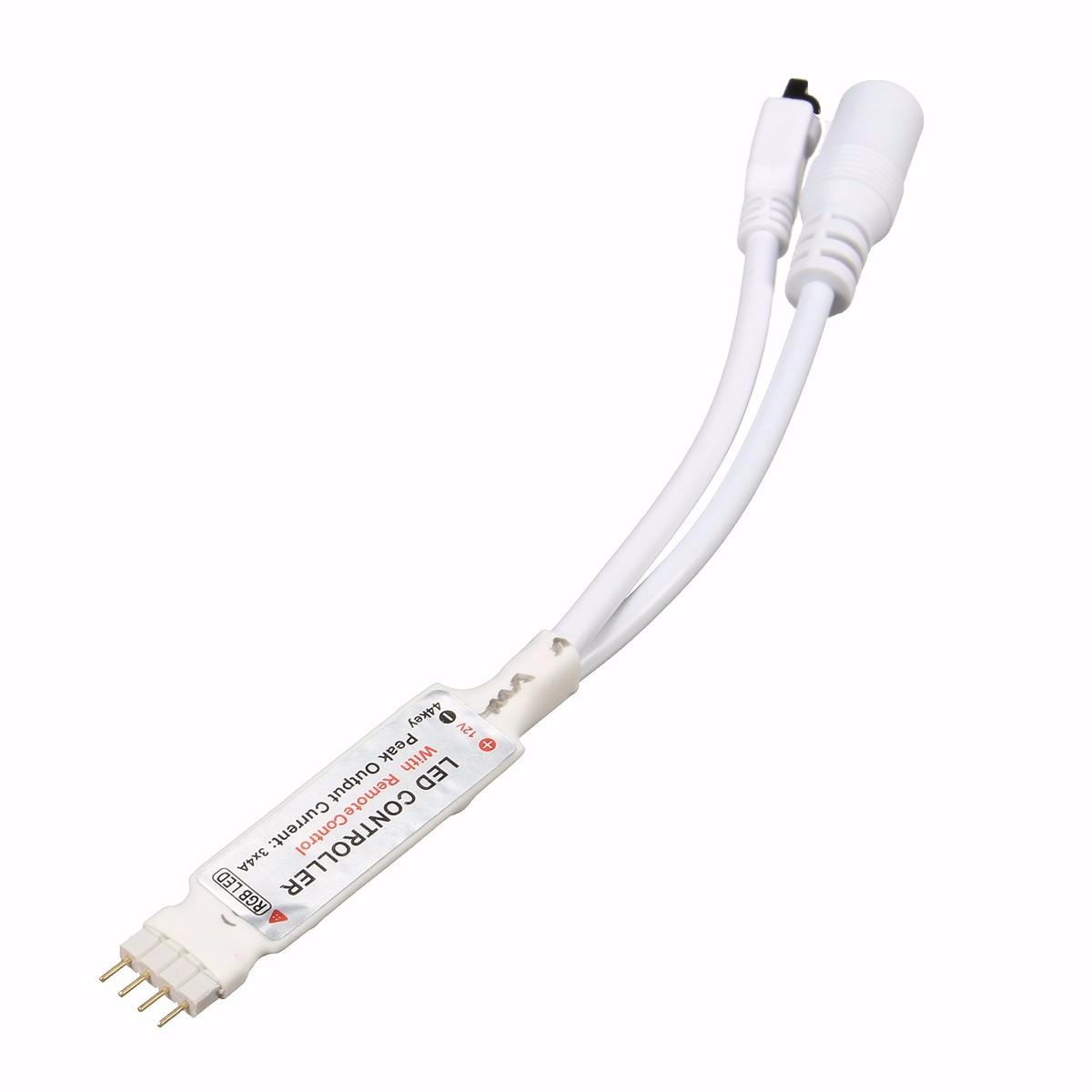 5M 3528 SMD 300LED RGB Waterproof Flexible Strip Light 44 keys Remote Control EU Plug DC12V