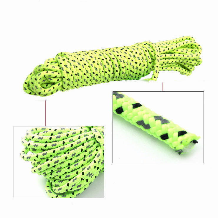 Reflective Tent Rope Tent Cuy Line Cord Guylines Survival Rescue Umbrella Paracord Rope Outdoor Camping Hiking Tent Accessories