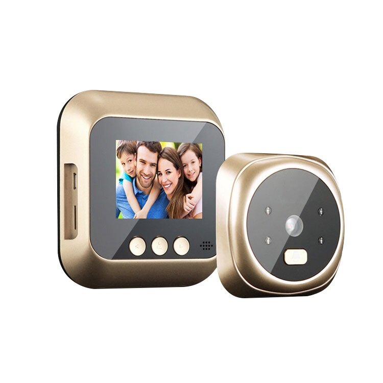 HD 1080P 2.4" LCD Screen Cat's Eye Camera Doorbell with 4PCS LED Night Vision Function