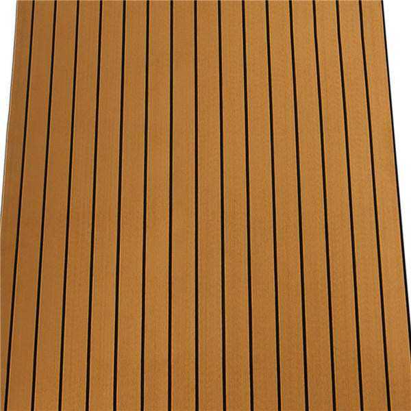 240cmx90cmx5mm Gold With Black Lines Marine Flooring Faux Teak EVA Foam Boat Decking Sheet
