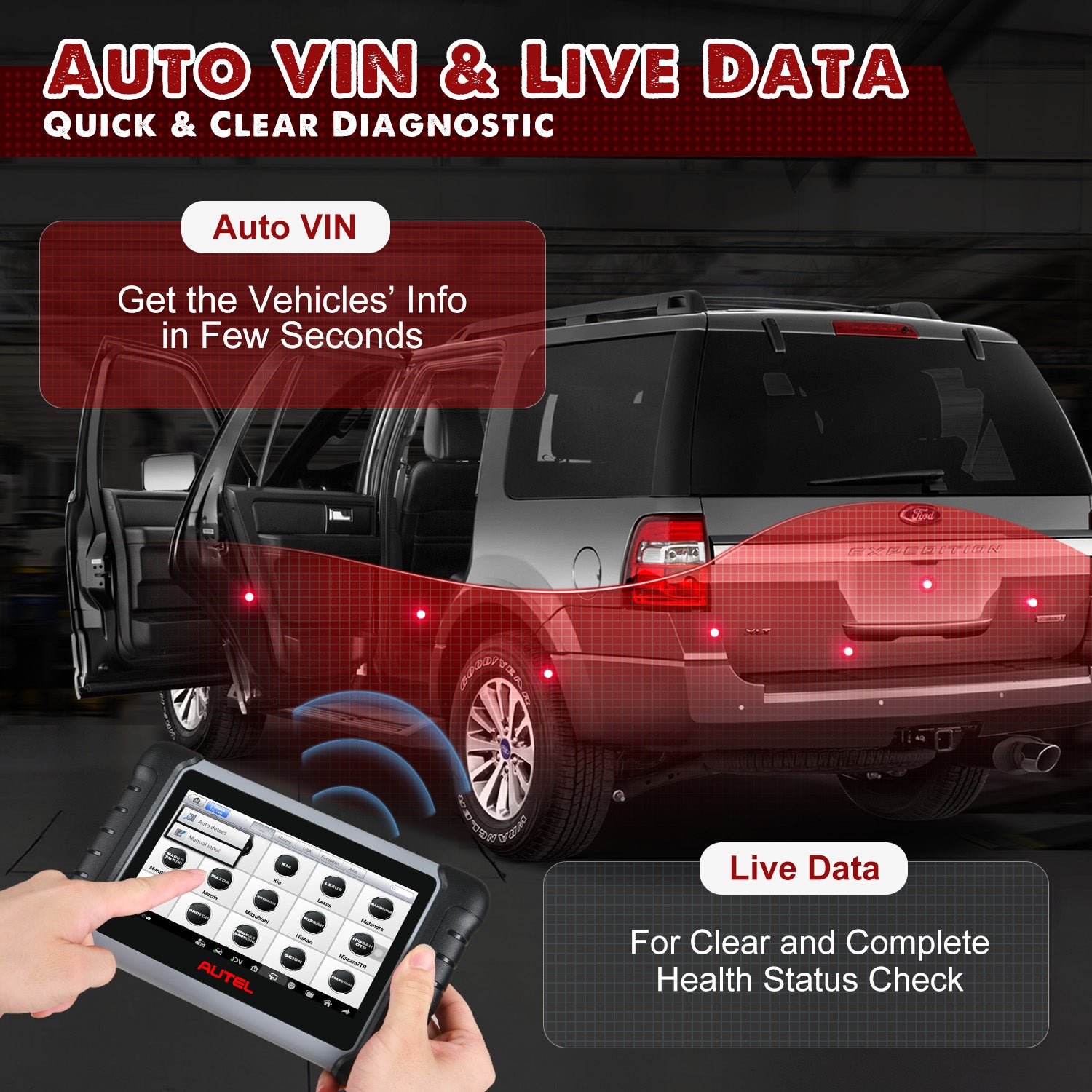 Car Bi-directional Diagnostic Tools OBD2 Scanner Code Reader All System Diagnosis PK MX808S MK808S