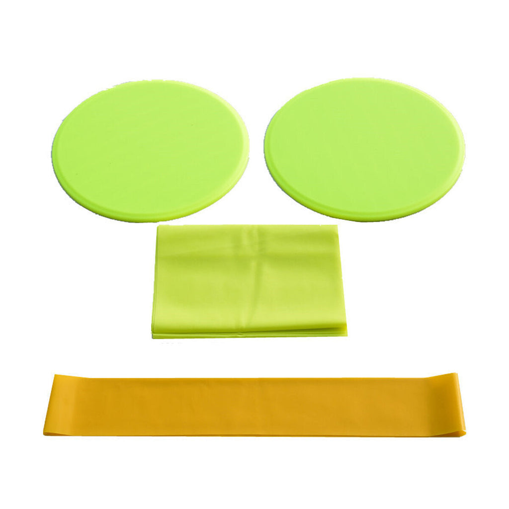 3Pcs/Set Yoga Gliding Sliding Plate Elastic Band Resistance Bands Set Fitness Hip Muscle Training Yoga Kits