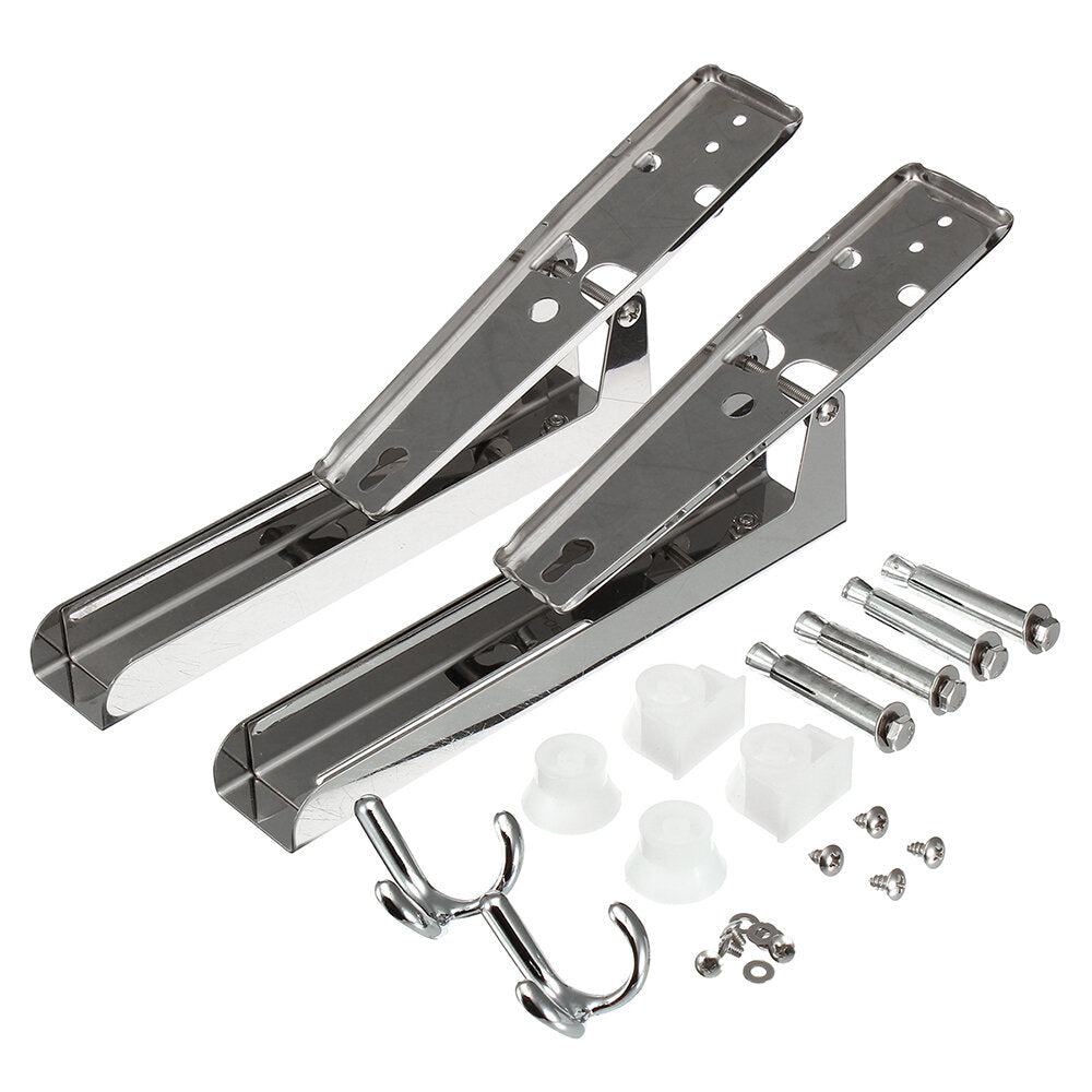 304 Stainless Steel Microwave Rack Storage Wall-Mounted Arrangement Telescopic Bracket for Kitchen Counter