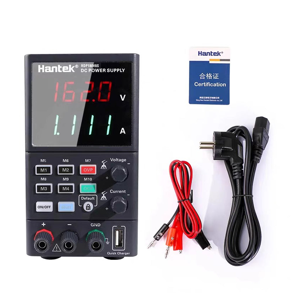 Adjustable DC Bench Power Supply, 0-160V/0-8A, Four-Digit Display, USB Charging & Safety Protection for Electronics Repair