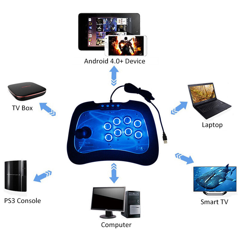 USB Wired Gamepad Game Controller Arcade Joystick Support for Android Windows TV Box Smart TV Laptop