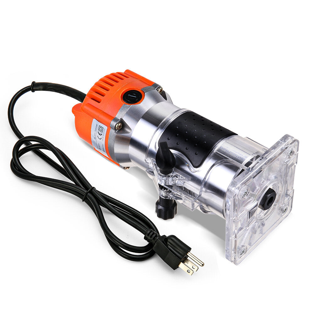 800W 110V/220V Electric WoodTrimmer 6.35mm Steel Chuck For Wood Router Chamfering Grooving Curve Cutting Woodworking Planing