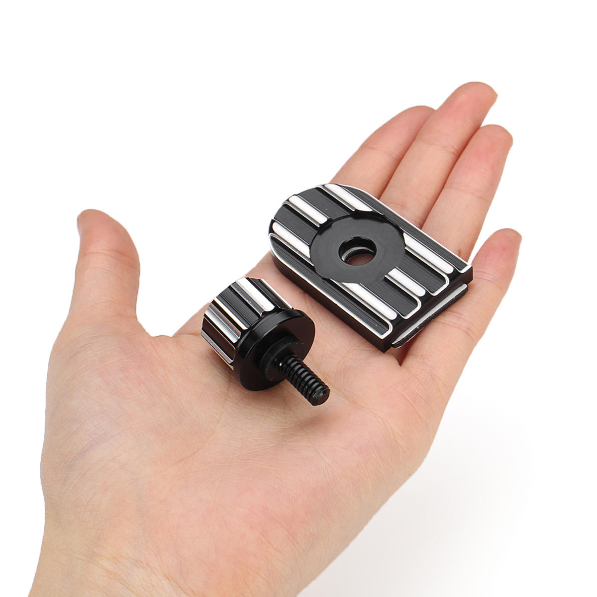CNC Beveled Seat Bolt Tab Screw Mount Knob Cover Set