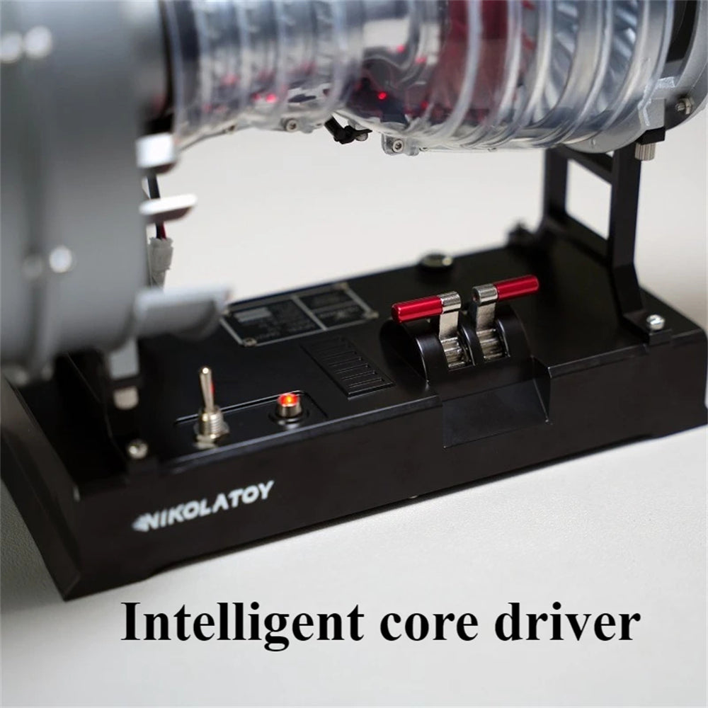 Turbofan Engine Model Assembly Kit with Built-in Battery Magnet Creative Desktop Ornaments Physics Experiment Science Education Toys