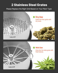 Greenzech Manual Bowl Leaf Trimmer 16" – Stainless Steel Blades, Wet/Dry Hydroponic Bud Trimmer with Clear Lid, Silicone Fingers & Tray