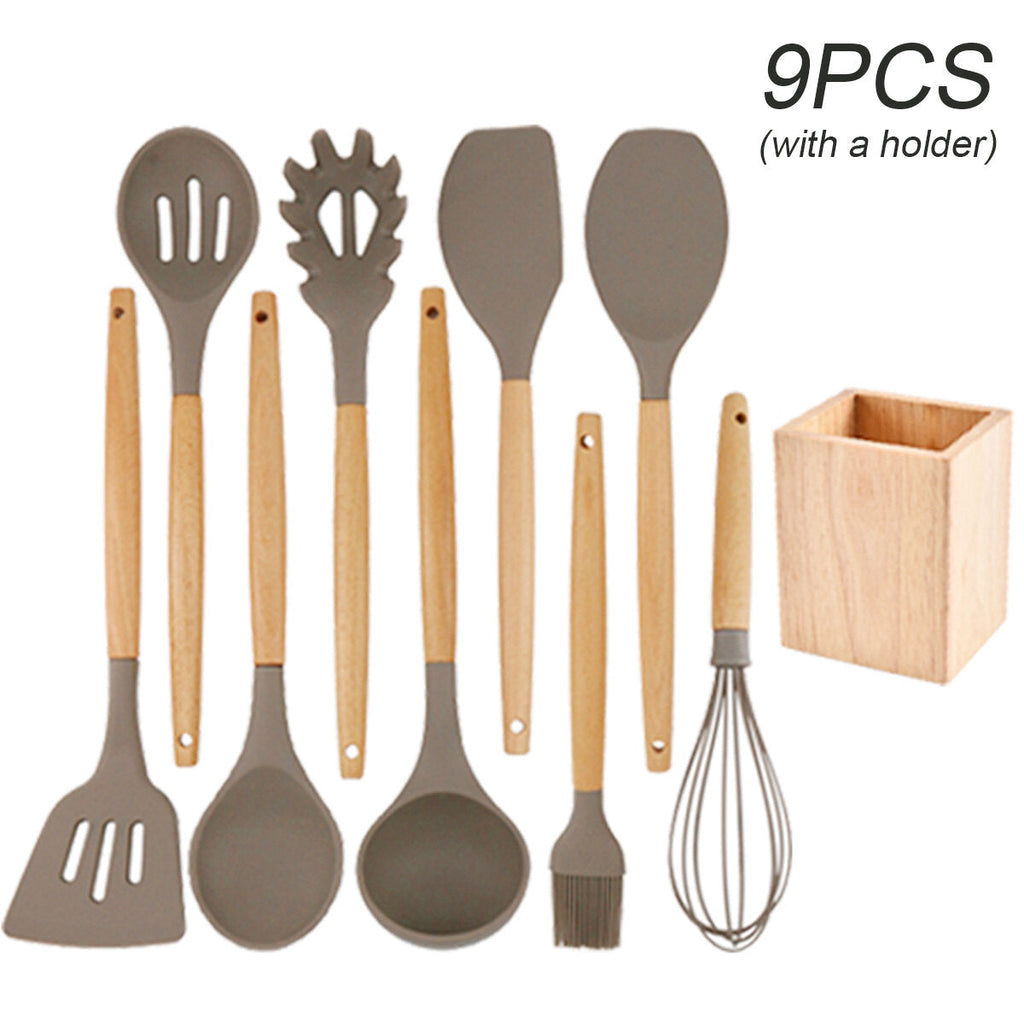 Kitchen Silicone Spatula Utensil Set Non-Stick for Cooking Kitchen Gadgets Tools