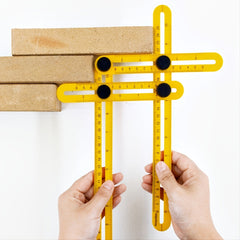 1pc Multifunctional Industrial Angle Measurement Foldable Four-fold Ruler 31cm*17.5cm