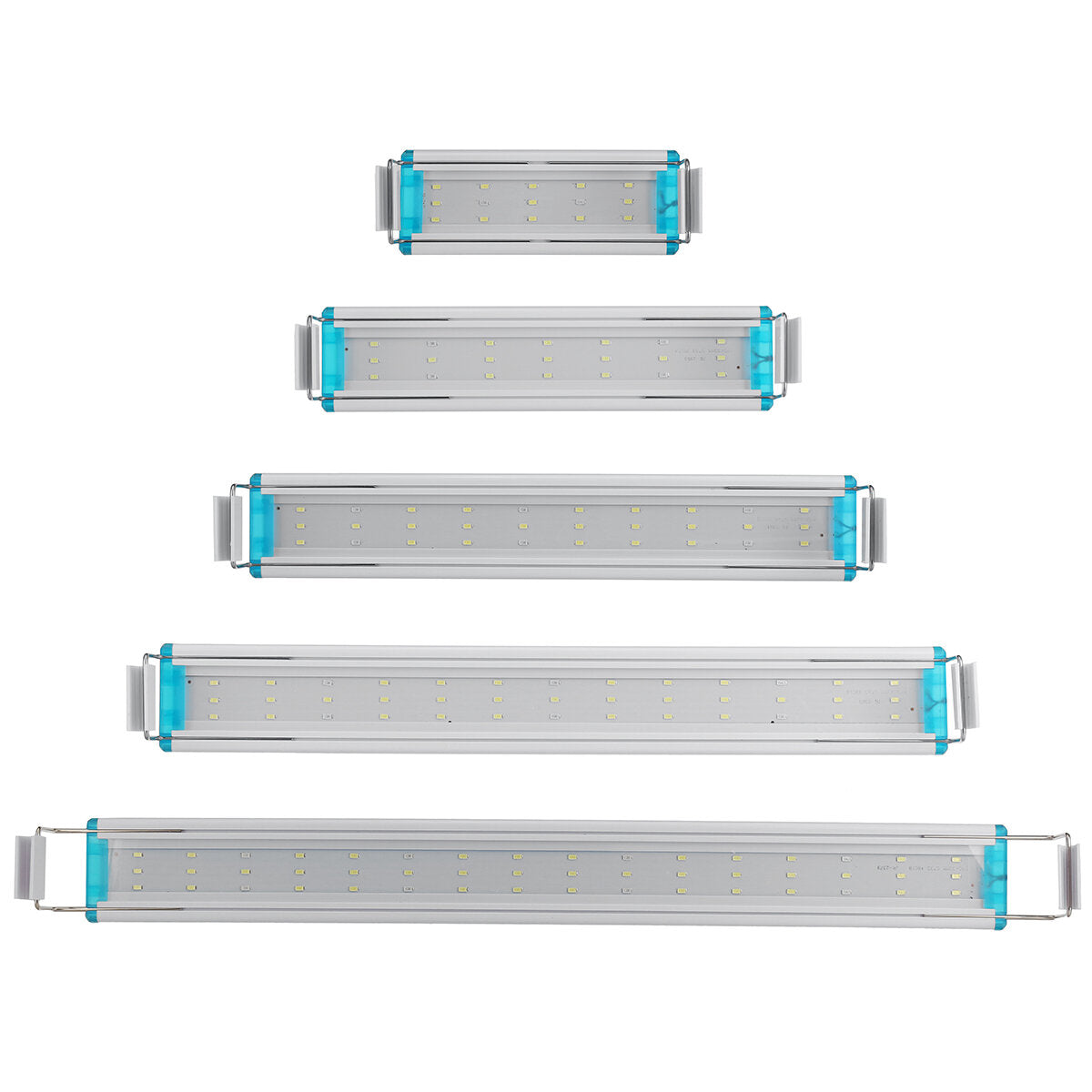 Super Slim LEDs Aquarium Light Aquatic Plant Light 20-60CM Extensible Waterproof Clip on Lamp For Fish Tank Blue White Light