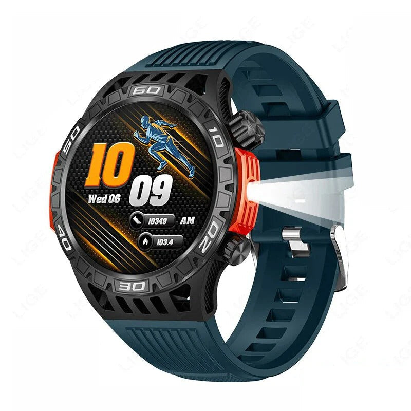 1.46" HD Smart Watch: Bluetooth Call, Heart Rate, Blood Pressure, SOS, Sleep Monitor, 10M Waterproof, Multi-Sport, Music Playback