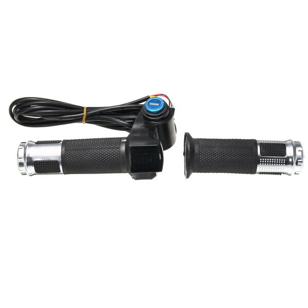 12V-84V 24V 36V 48V Scooter Electric Throttle Grip Handlebar With LED Digital Meter