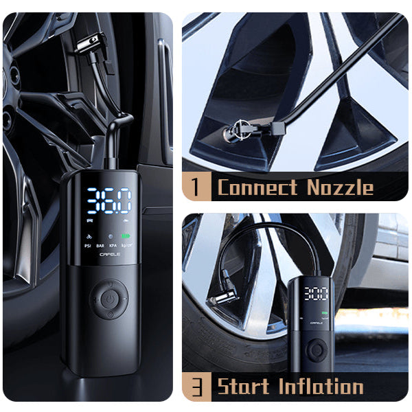 150PSI Wireless Air Pump 35W Power 4000mAh Battery Type-C LED Display 0.5KG Lightweight Mini Bike Pump for Car Bicycle Electric Scooter Basketball