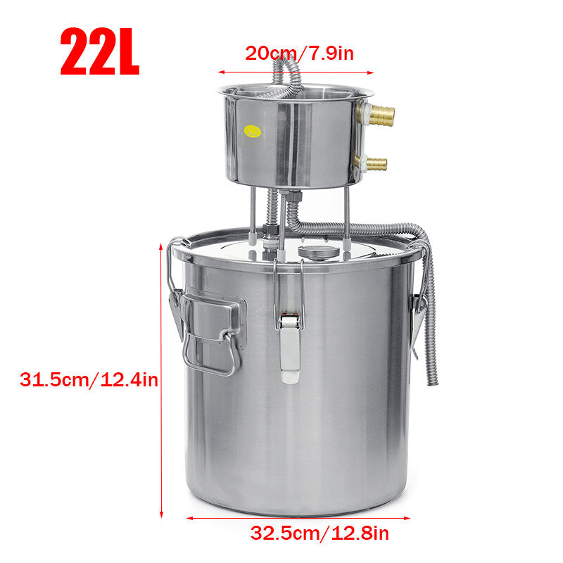 11/22/35L Alcohol Water Distiller Stainless Fruit Liquor Making Tool Alcohol Making Machine Household Bar Sets