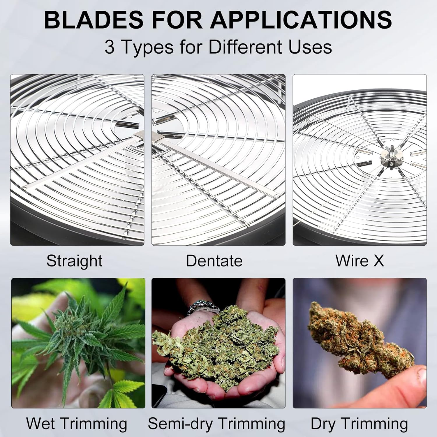 Greenzech 13", 16" & 19" Bud Leaf Bowl Trimmer, Manual Twist Spin Cutter, Clear Dome, Stainless Steel Blades for Buds & Flowers