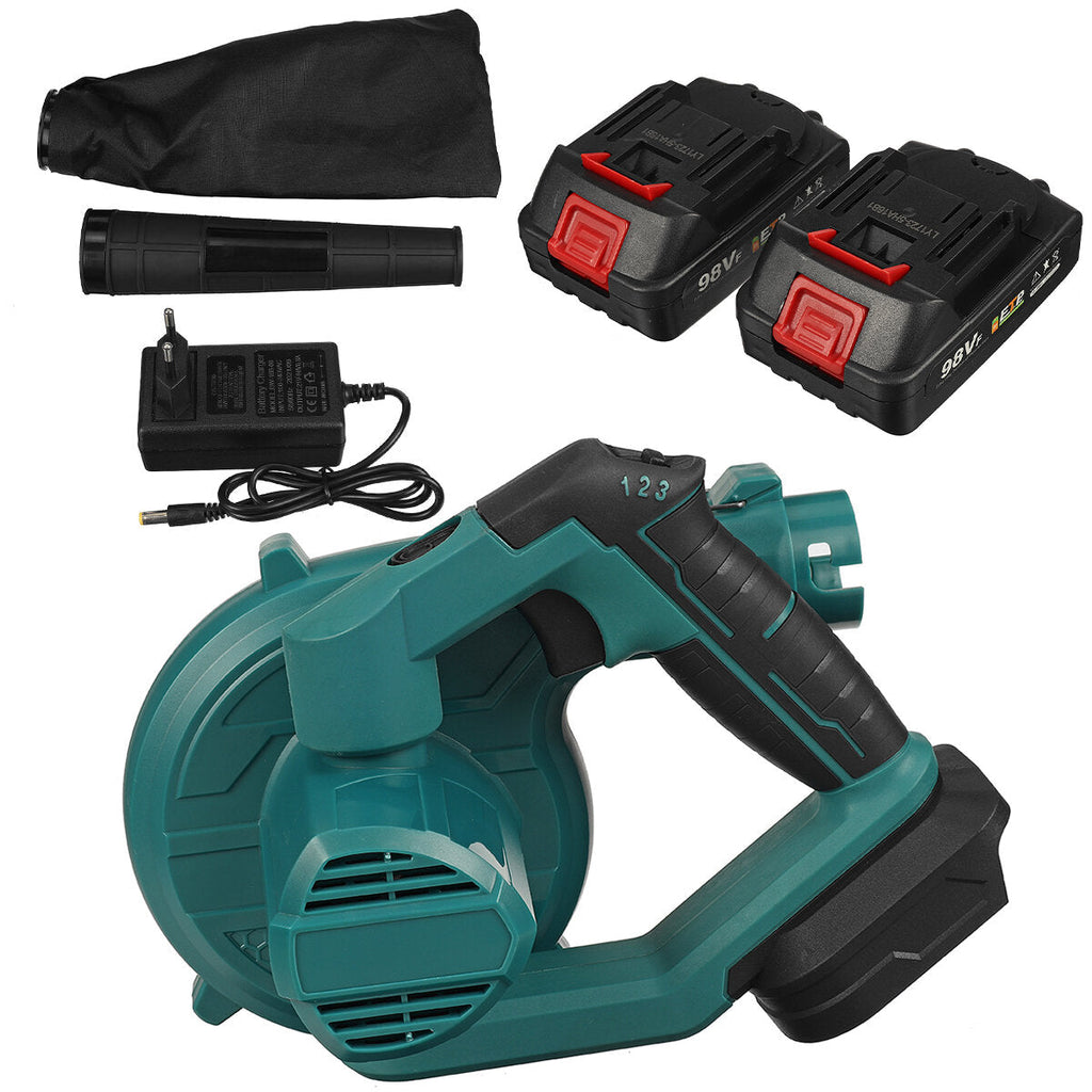 21V 2 IN 1 Cordless 180 Rotation Electric Air Blower & Suction Handheld Leaf Computer Dust Collector