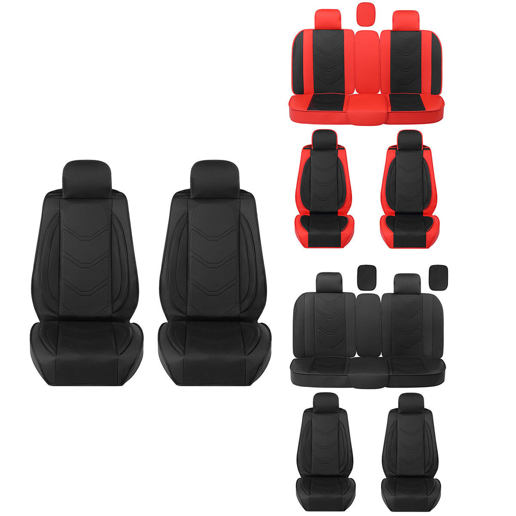 1/5 Pcs Seats Universal Car Seat Cover 3D Full Set PU Leather Front Rear Protector