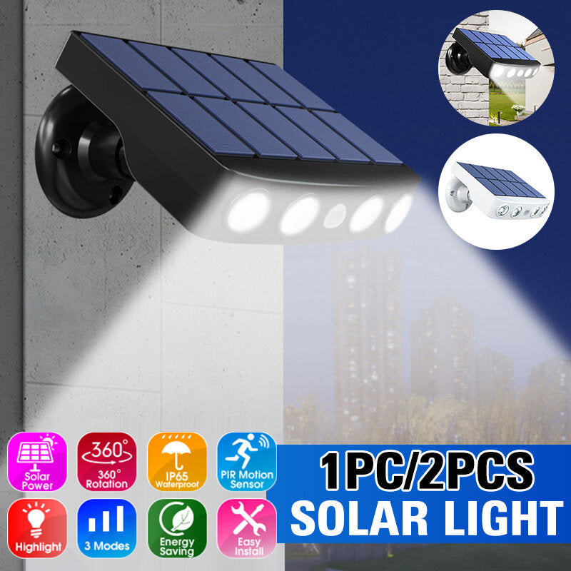 LED Solar Powered Sensor Lamp Outdoor Garden Security Wall Lights Waterproof