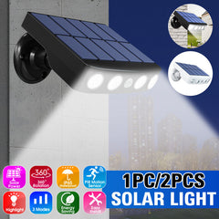 LED Solar Powered Sensor Lamp Outdoor Garden Security Wall Lights Waterproof