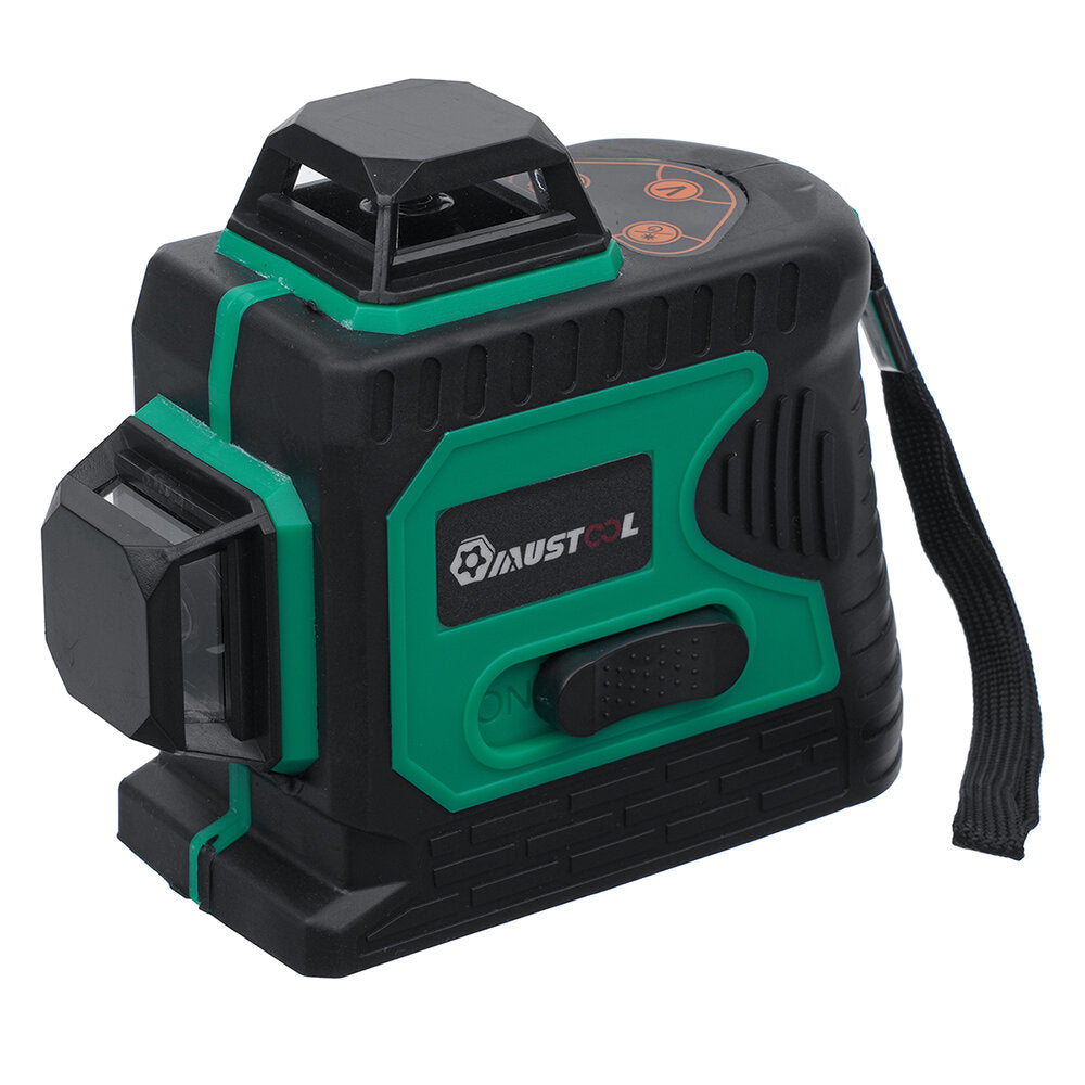 3D Green Auto Laser Level 12 Lines 360 Horizontal & Vertical Cross Build Tool Measuring Tools with 2 Batteries