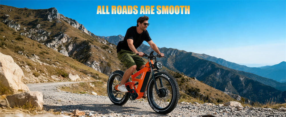 Electric Bike 48V 30AH Battery 2400W(Peak 4000W) Motor Recommended Top Speed 25KM/H 26 Inch Tire Electric Bicycle 190 KM Mileage Range Max Load 180KG