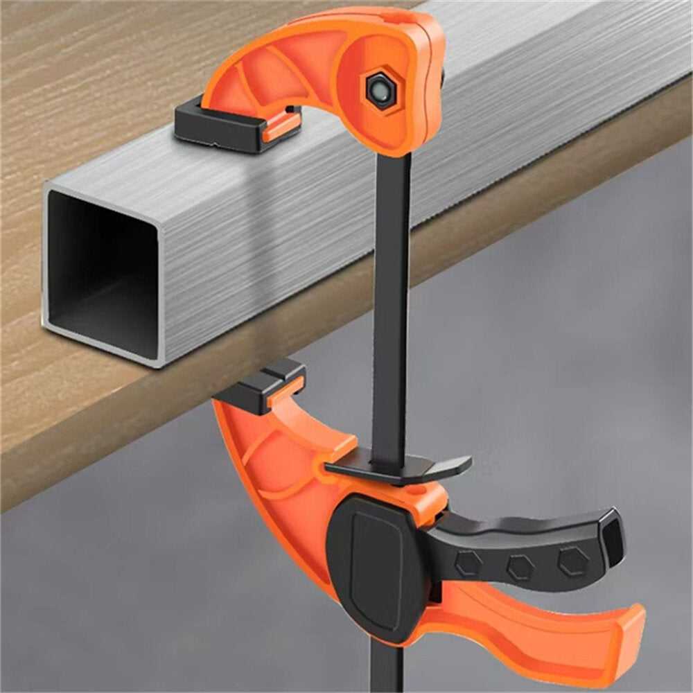 6-Inch Ratcheting F Clamp with Nylon Jaws, 160mm Clamping Capacity, Strong & Lightweight, 1 or 2 PCS Options