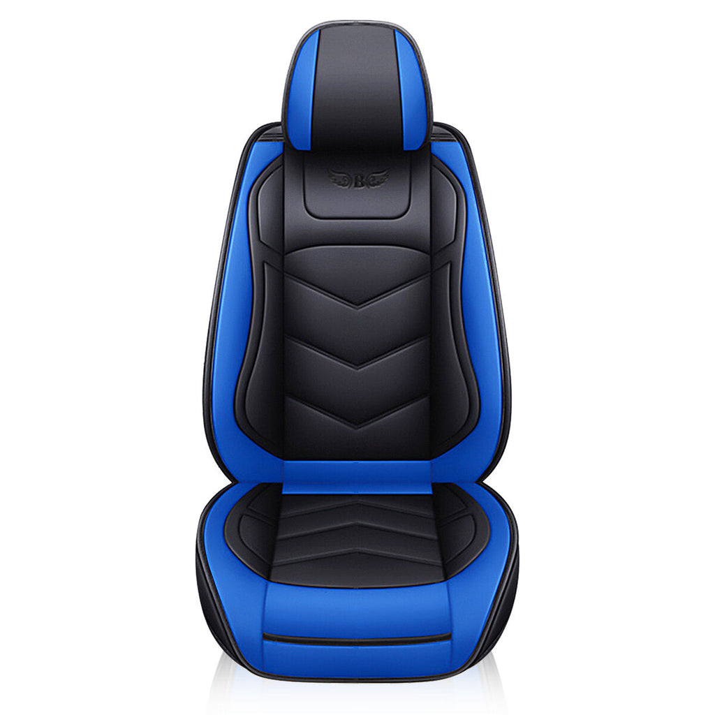 1/5PCS Single/Full Seat Cover Universal Full Leather Car Front Seat Mat Breathable Cushion Pad Set