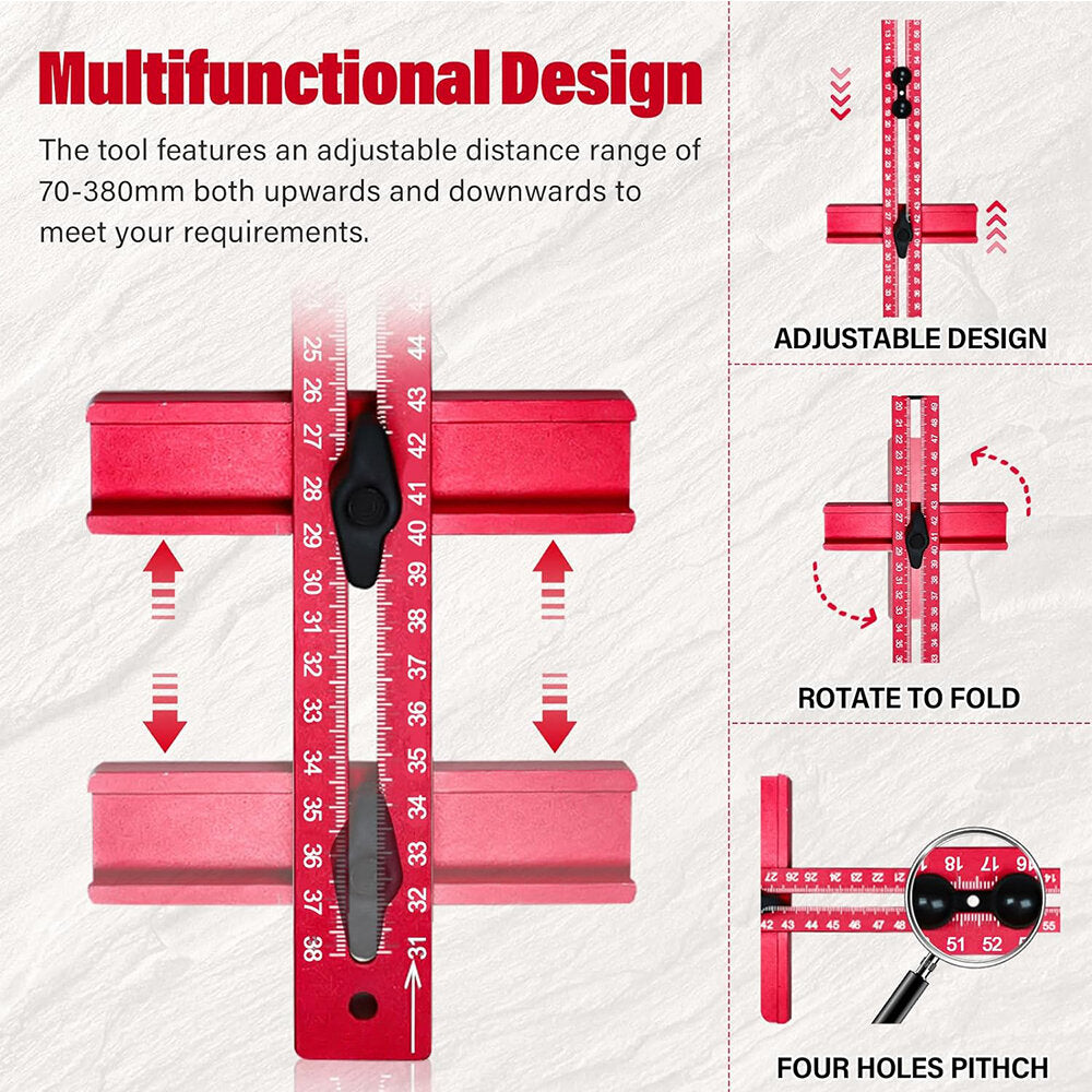 4 in 1 Router Milling Groove Bracket - Premium Aluminum Alloy, Versatile Design, Precise Cuts for Woodworking Projects