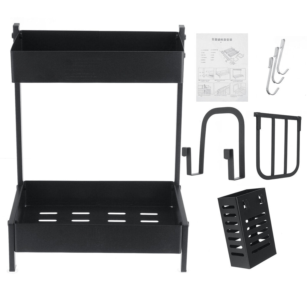 Kitchen Condiment Rack Bowl Shelf Spice Rack Dish Storage Rack Stainless Steel Durable Rustproof Heat resisting Wall Shelf Holder