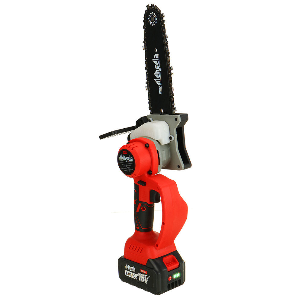 8 Inch Cordless Brushless Electric Chain Saw W/ 4Ah Battery Rechargeable Chainsaw