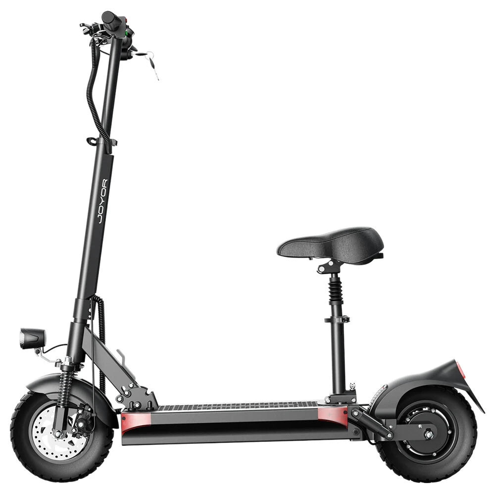 Electric Scooter With Seat 48V 18Ah 500W Recommended Top Speed 25KM/H 10inch Folding Moped Electric Scooter 60KM Mileage Max Load 120Kg