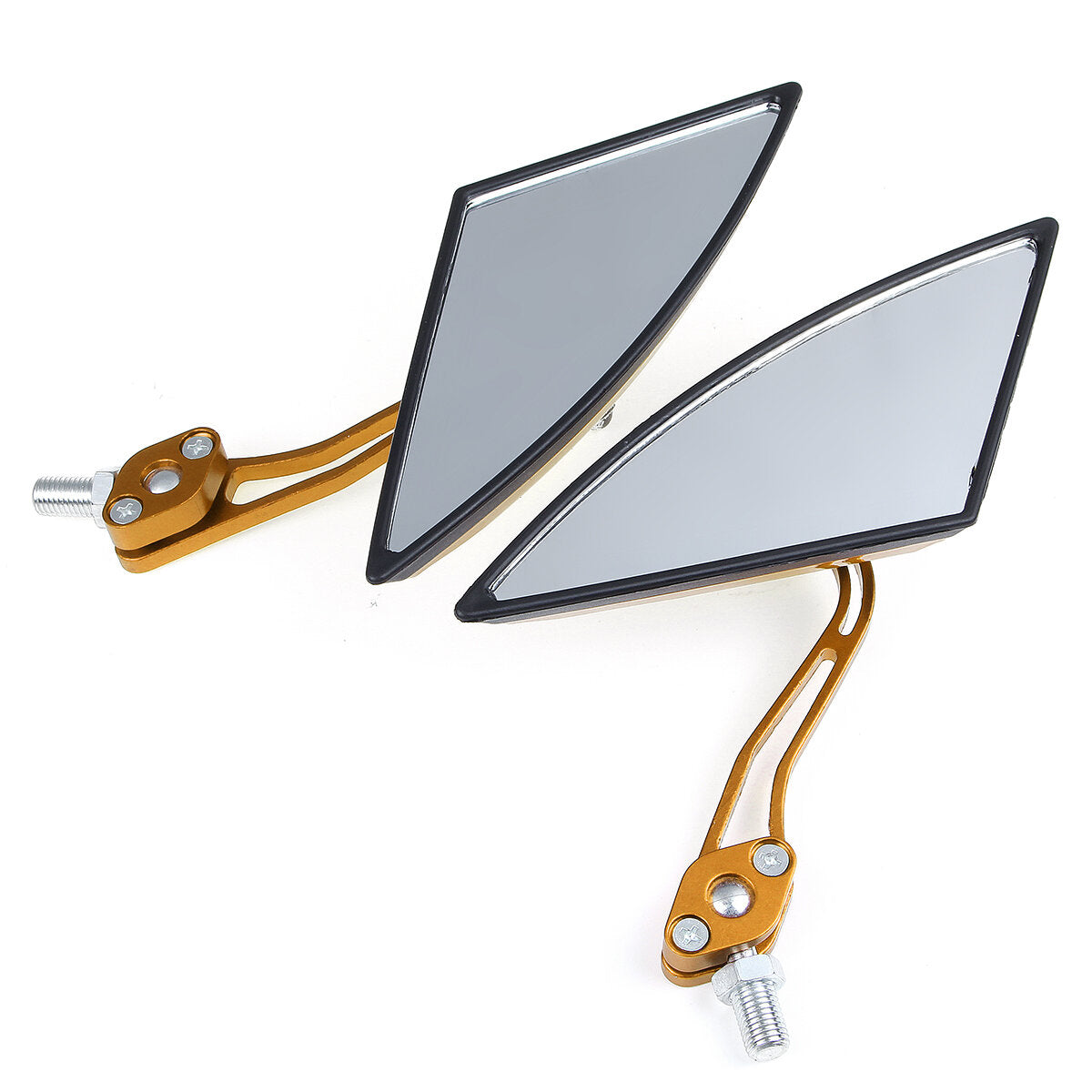 7/8 Inch 22mm Handle Bar Rearview Mirrors For Motorcycle Anti-glare Blue Lenses