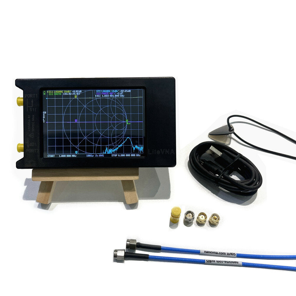 50kHz-6.3GHz LiteVNA 2.8"/3.95" Display Vector Network Analyzer HF VHF UHF Antenna