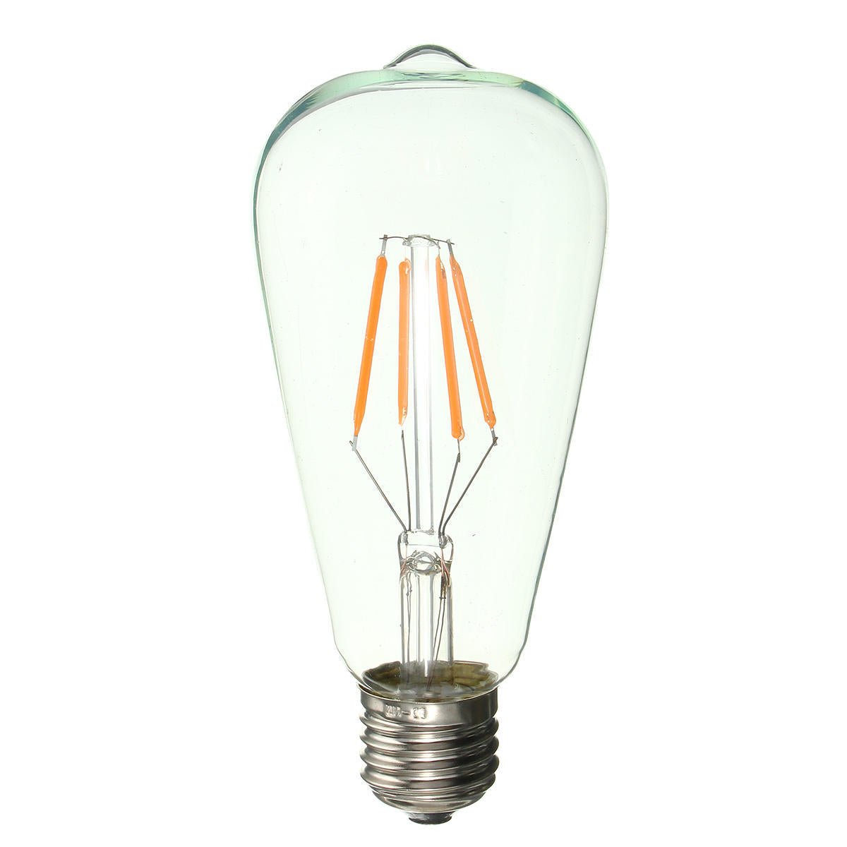 Retro LED 4W Squirrel Cage Colorful Filament Glass Light Lamp Bulb AC 220V