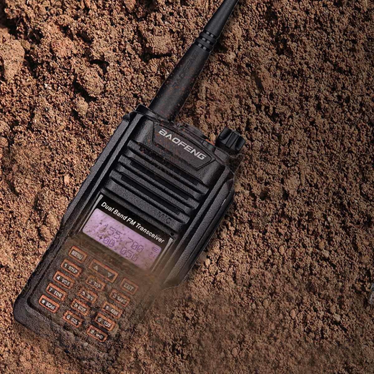 8W IP68 Waterproof Walkie Talkie 128 Channels 400-520MHz Dual Brand Two Way Handheld Radio VHF UHF IP68 Waterproof Interphone