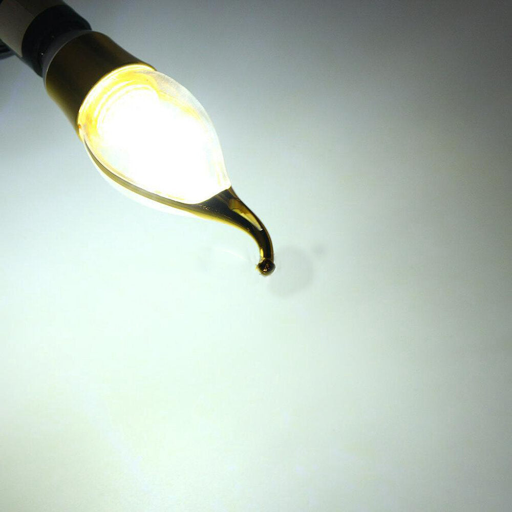 4PCS KingSo 4W 85~265V 400lumens E12/E14 Wide Voltage LED Bulb LED Filament Candle Bulbs Pure White/Warm White