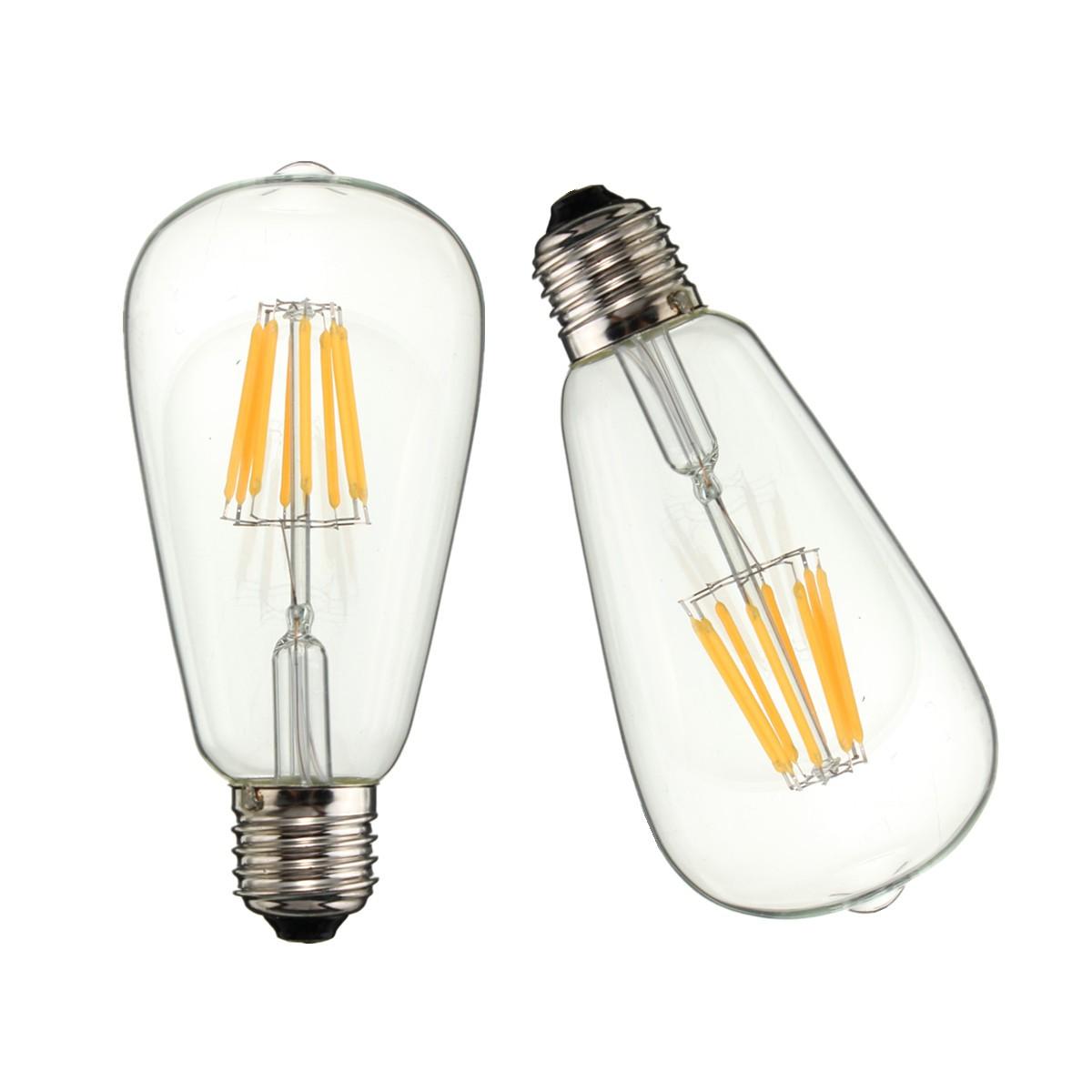 E27 ST648 Warm White Vintage Edsion Non-dimmable LED COB Light Bulb AC85-265V