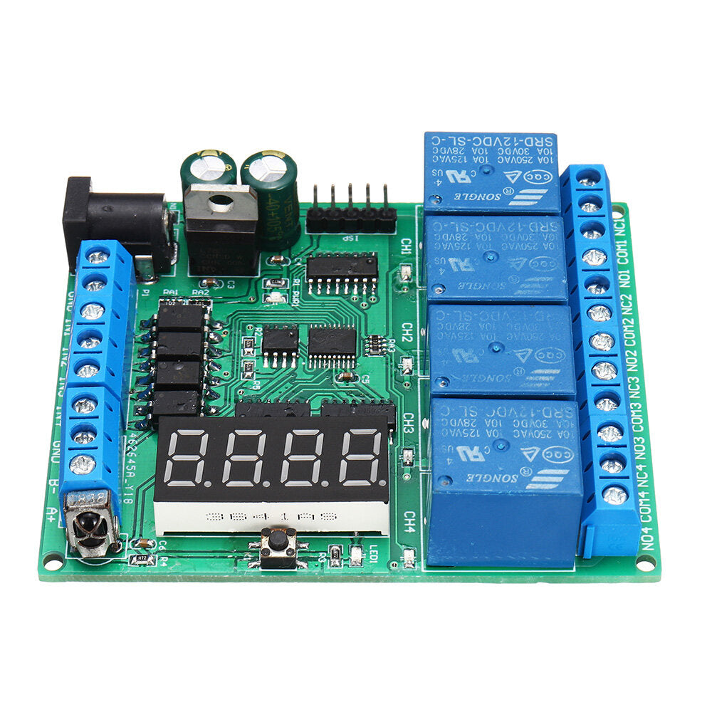 N722A04+TB411+UD68B01 N76E003 MCU Development Board MS51FB9AE Digital Tube LED Infrared Optocoupler RS485 Relay Module